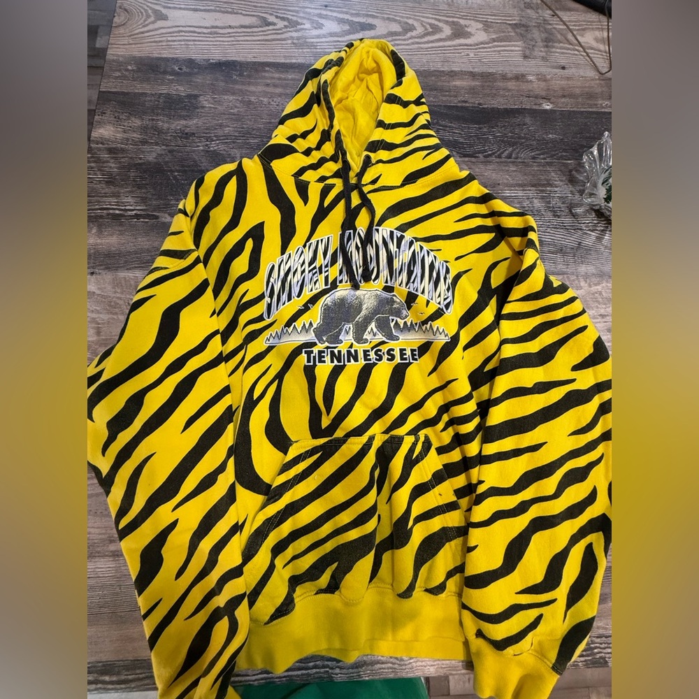 Exist Yellow and Black Tiger Stripe Hoodie